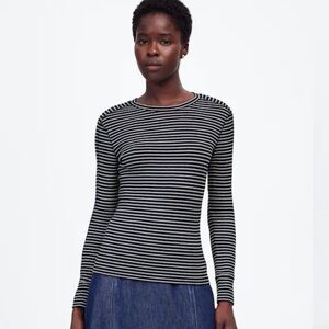 Madewell // NWOT Ribbed Crewneck Long-Sleeve Tee